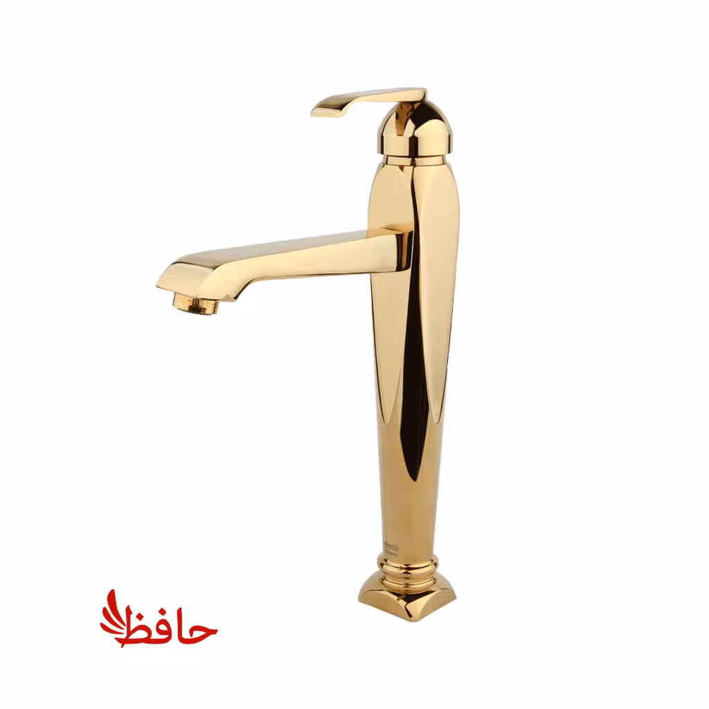 شیر روشویی پایه بلند راسان مدل آلیس طلایی