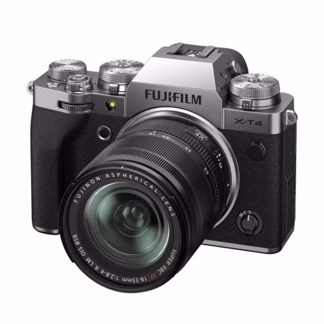 دوربین عکاسی فوجی فیلم FUJIFILM X-T4 Mirrorless Camera with 18-55mm Lens (Silver)