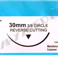 نخ و سوزن جراحی سیلک 3/0 کات سوزن 30 (غیر قابل جذب طبیعی) (بسته 36 عددی)