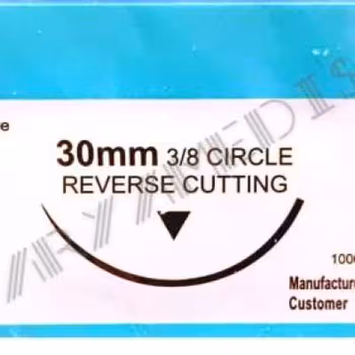 نخ و سوزن جراحی سیلک 3/0 کات سوزن 30 (غیر قابل جذب طبیعی) (بسته 36 عددی)