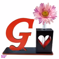 تندیس و گلدان چوبی مهدی یار مدل حرف G