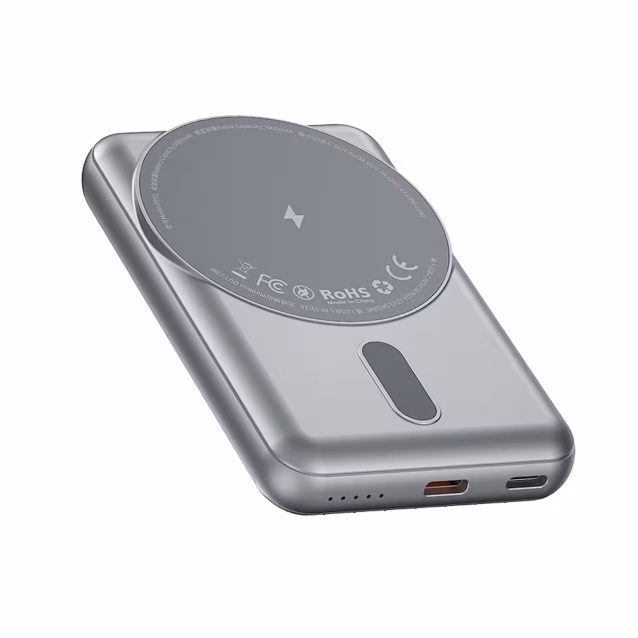 پاوربانک Wiwu 15W 5000mAh مدل PP02 - نقره ای