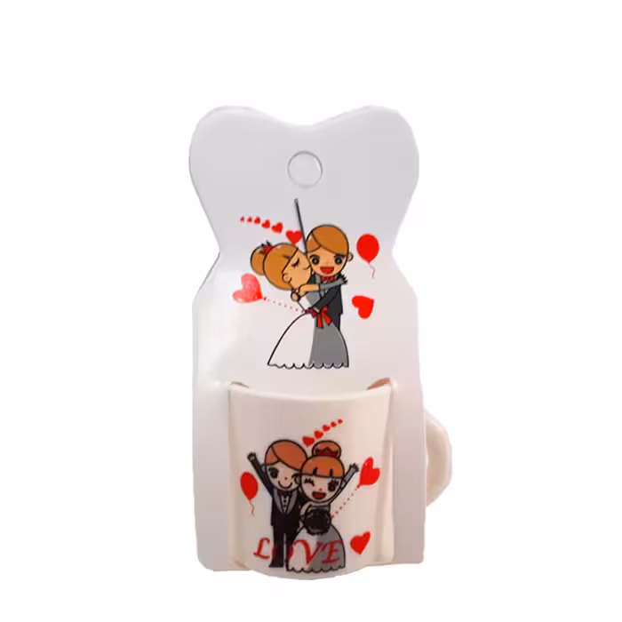 لیوان سرامیکی مدل عروس داماد کد 01