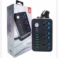 سه راهی برق USB دار با 6 پورت شارژ HG-136u