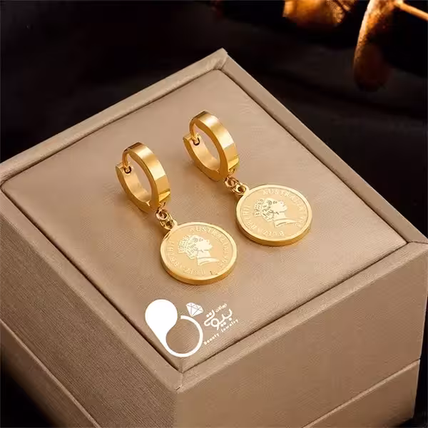 گوشواره سکه ای و دستبند سکه ای