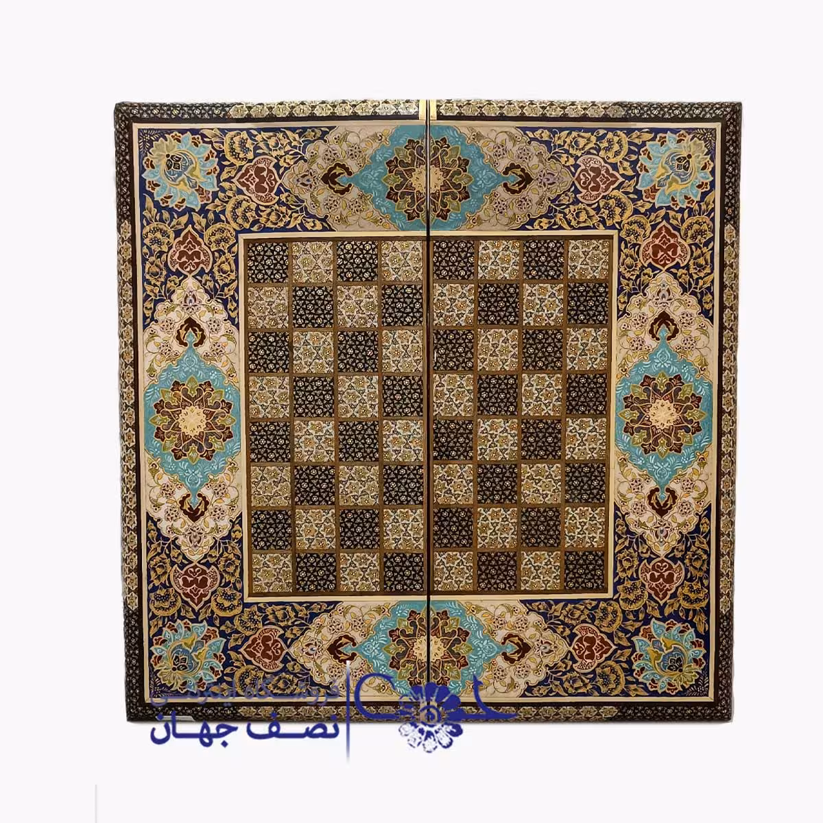 تخته نرد و شطرنج 50 سانتی تذهیب اصولی کدts50