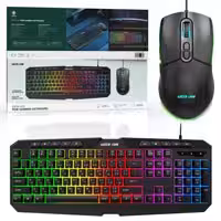 کیبورد و موس سیمدار گیمینگ Green Lion GKM-400 RGB Gaming