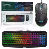 کیبورد و موس سیمدار گیمینگ Green Lion GKM-400 RGB Gaming