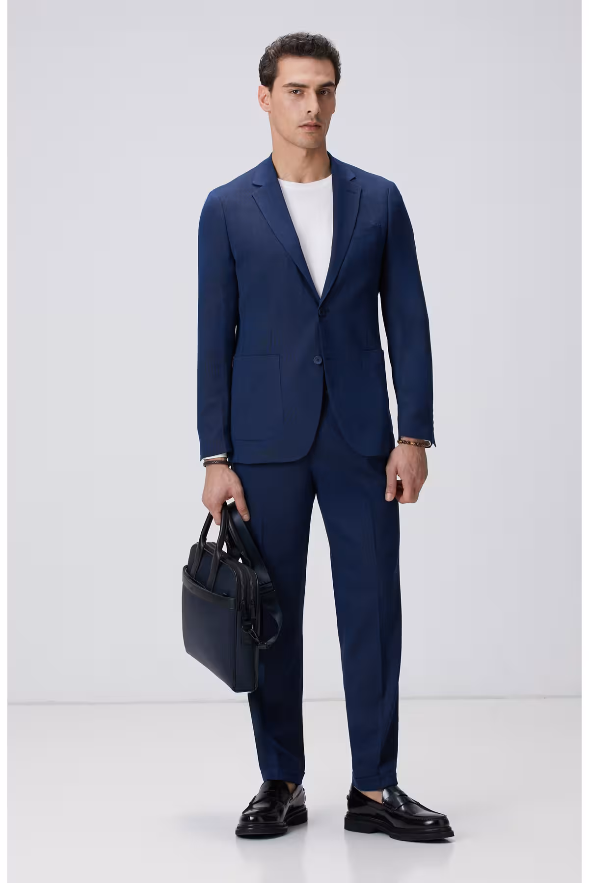 کت وشلوار مردانه و شلوار بافندگی میکرو با الگوی آبی Network