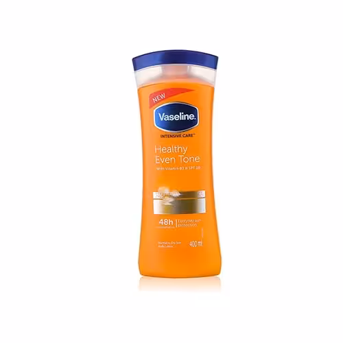 لوسیون بدن پرتقالی وازلین Vaseline مدل Healthy Even Tone حجم 400 میل
