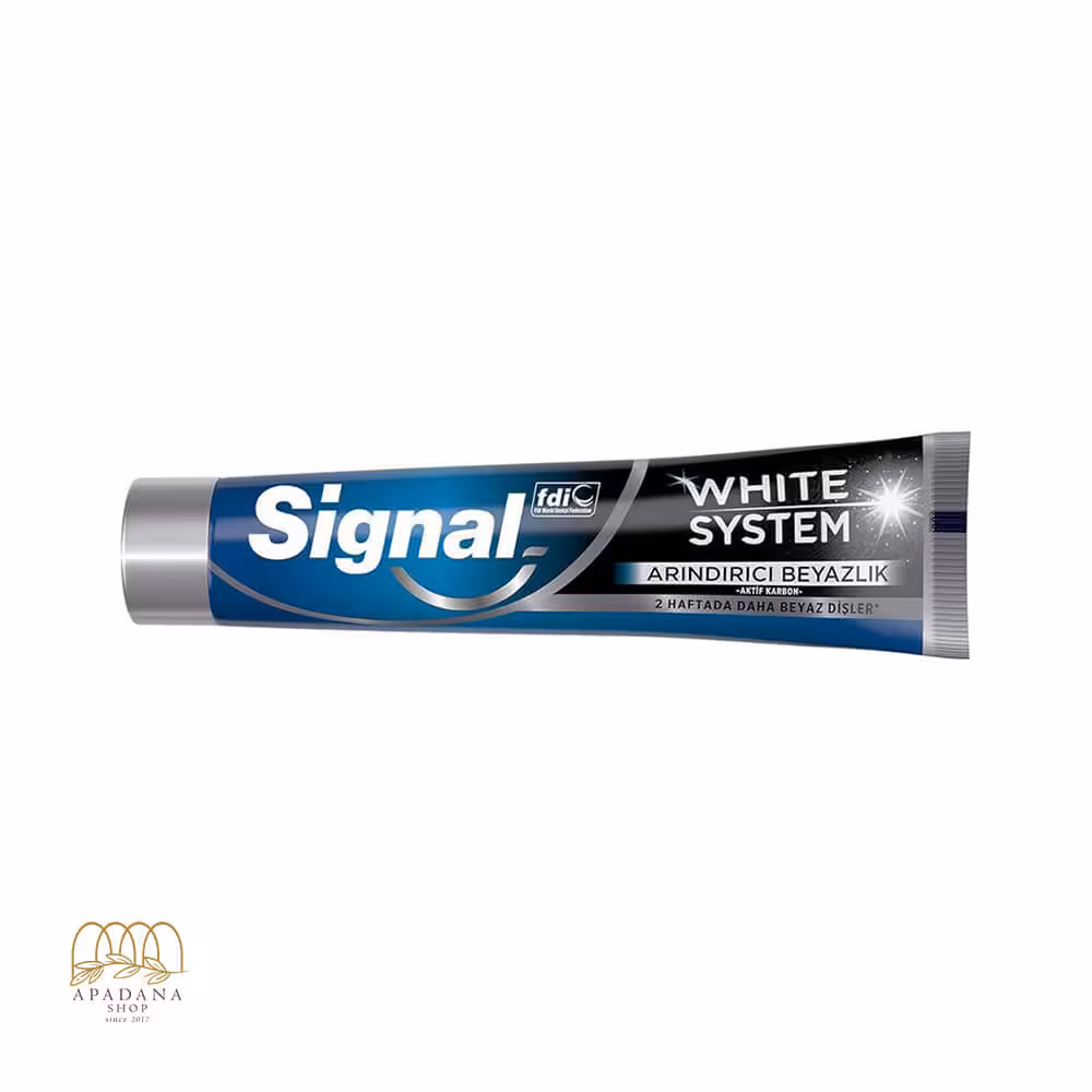 خمیر دندان سفید کننده سیگنال سری White System حاوی کربن فعال 75 میل