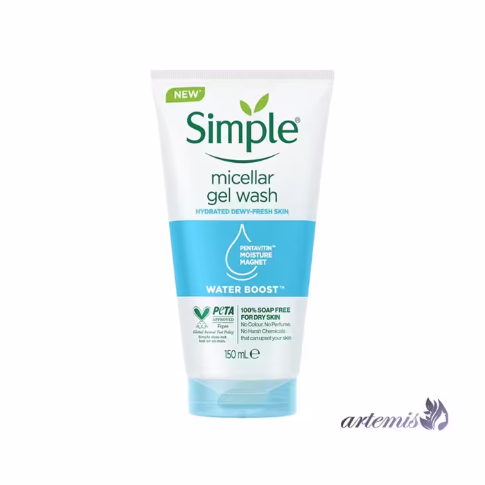 ژل شستشوی صورت سیمپل مدل moisturising حجم 150 میلی لیتر