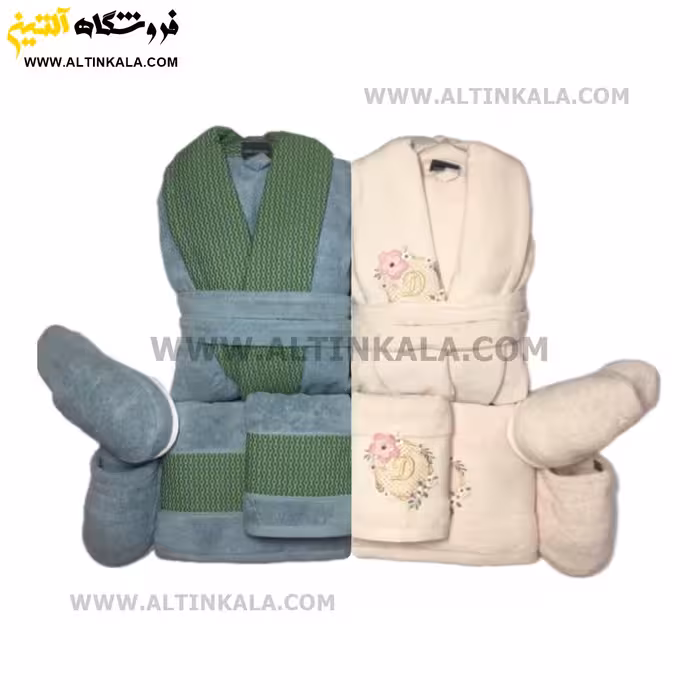 سرویس حوله عروس و داماد 10تکه گلدوزی سه بعدی برند NARMILA