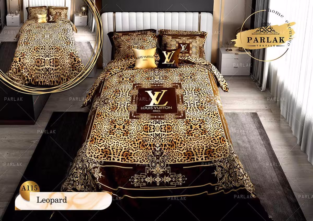 روتختی طرح پلنگی دونفره برند پارلاک کد A115