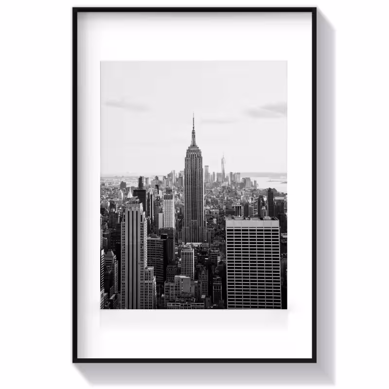 تابلو سیاه سفید طرح Skyline