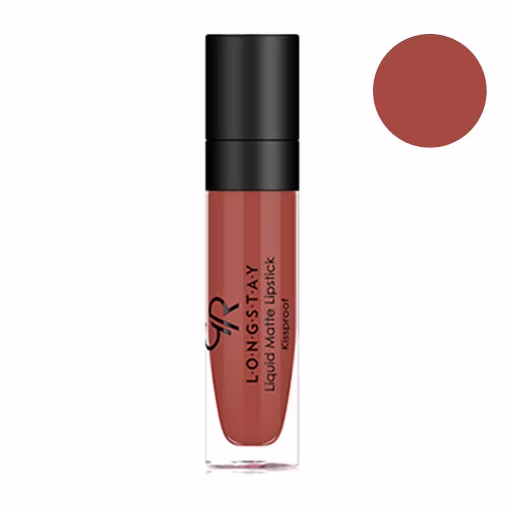 رژ لب مایع مات گلدن رز مدل Long Stay شماره 19