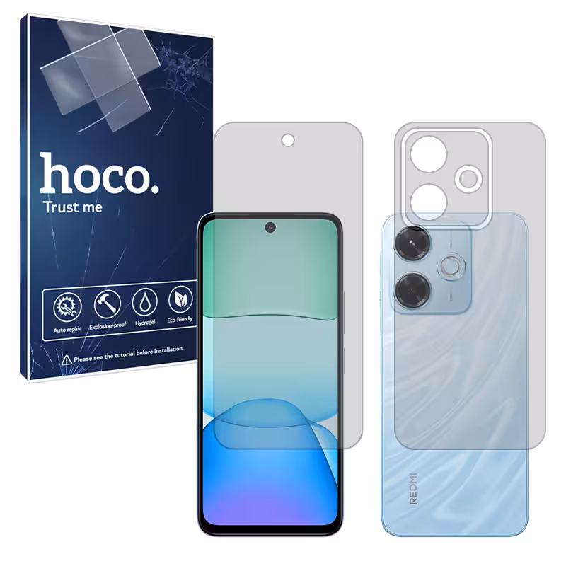 گلس صفحه نمایش و پشت گوشی شیائومی Redmi 13x مدل مات برند هوکو کد SS