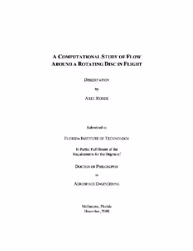 خرید و دانلود نسخه کامل کتاب A Computational Study Of Flow Around A Rotating Disc In Flight