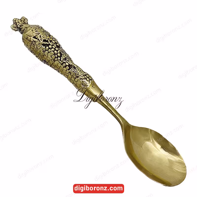 قاشق اجیل خوری برنجی برنزی مدل سنگین (قاشق برنزی)
