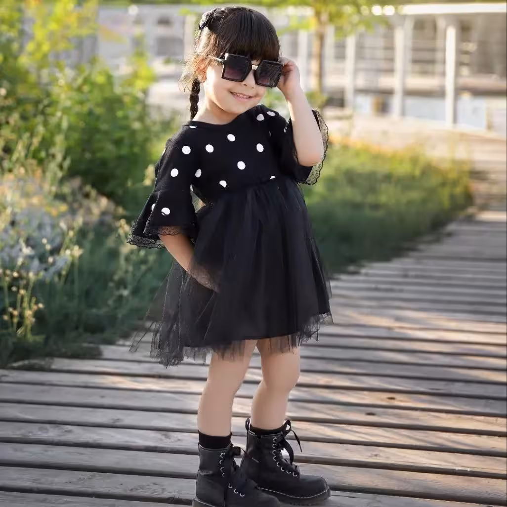 پیراهن مشکی محرمی شیک دخترانه