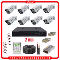 پکیج دوربین مداربسته 2 مگاپیکسل 8 کانال حرفه ای دید درشب رنگی گودگارد مدل G-BA4312