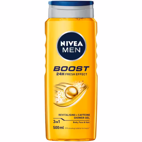 شامپو سر و بدن مردانه نیوآ مدل Boost مناسب انواع پوست حجم 500 میل