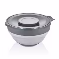 کاسه میکس تاشو دربدار کیولوکس رنگ طوسی  کد 009602