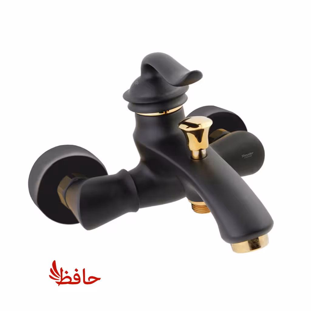 شیر حمام شودر مدل لوکا مشکی طلایی