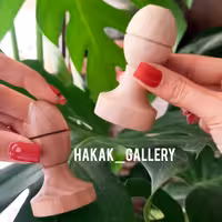 پایه مهر چوبی خراطی شده