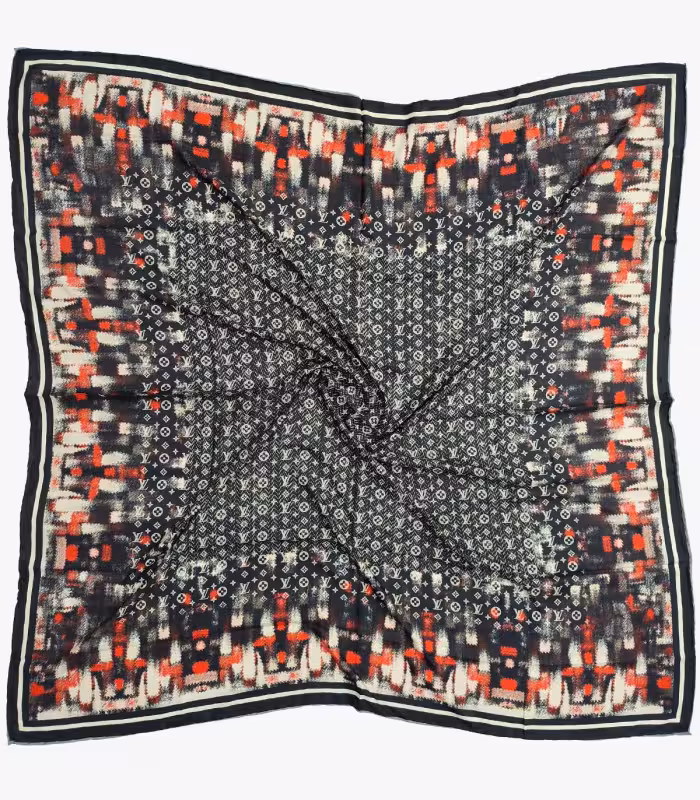 روسری لویی ویتون مشکی قرمز 2972