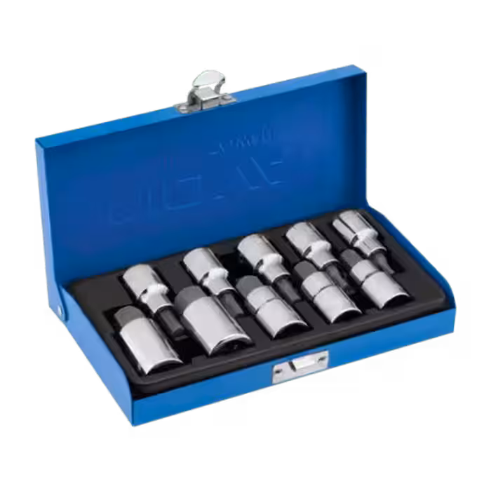 جعبه بکس 1/2 اینچ 10 پارچه آلنی شش گوش نووا 7004