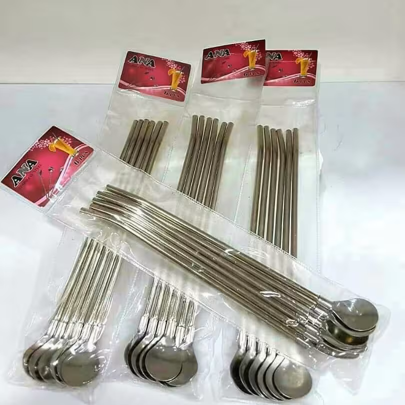 قاشق شربت نی دار استیل