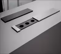 پریز برق کشویی یک طرفه اسلاید بازشو مدل اسلیم رنگ مشکی 3 سوکت برق  فانتونی کد N425