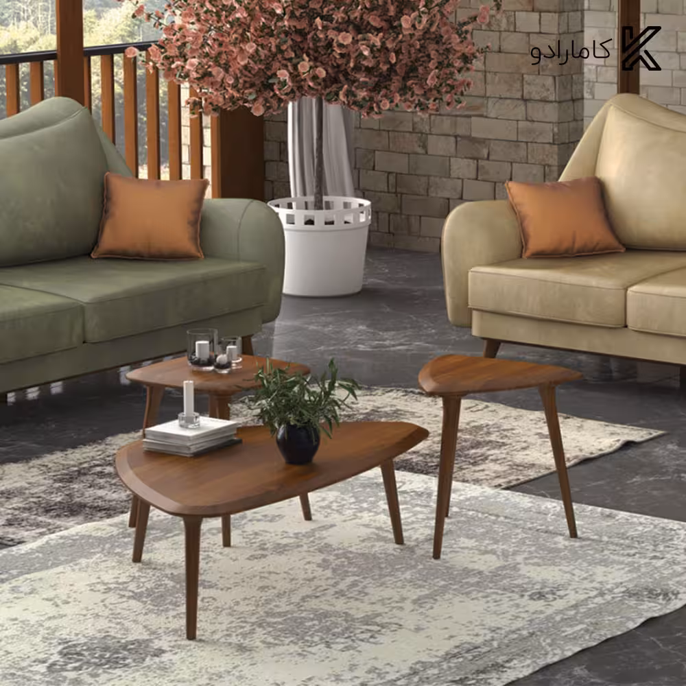 ست 3 تکه میز جلو مبلی و عسلی لاین