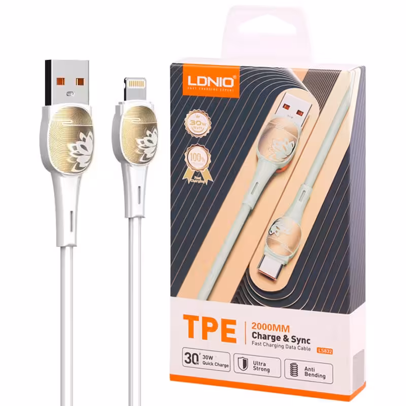 کابل شارژر الدینیو سیم گرد مدل LS832 micro