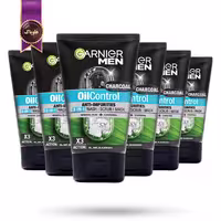 6 عدد فوم شستشو صورت مردانه گارنیر Garnier Men مدل 3 کاره اویل کنترل 3in1 Oil Control حجم 100 میلی لیتر (اورجینال)