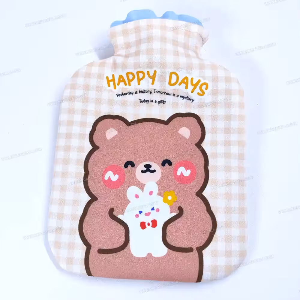 کیسه آب گرم مخمل بزرگ خرس