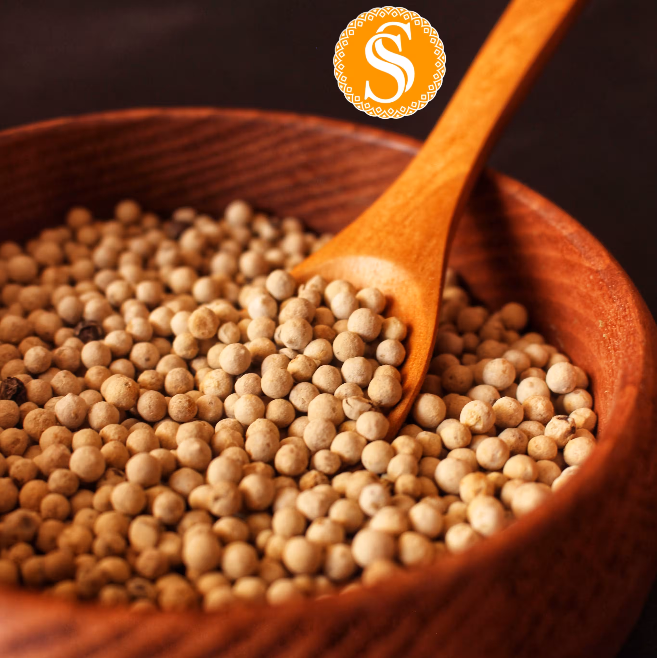 دانه فلفل سفید ویتنامی130 گرمی با بسته بندی لاکچری 