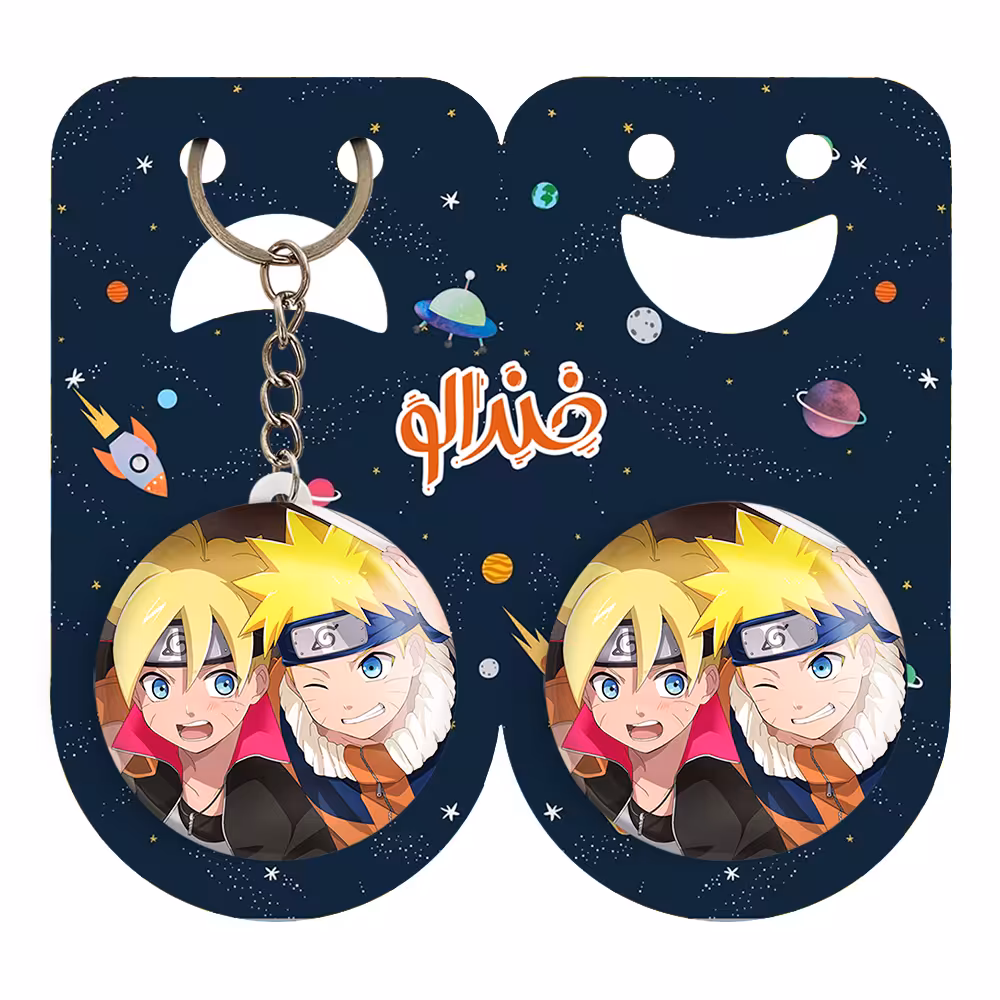 پیکسل خندالو مدل ناروتو و بوروتو انیمه ناروتو Naruto کد 11266 به همراه جاکلیدی