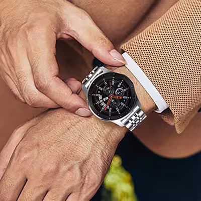 بند دریم مدل Metalic 7B مناسب برای ساعت هوشمند سامسونگ Galaxy Gear S4 Classic 42mm