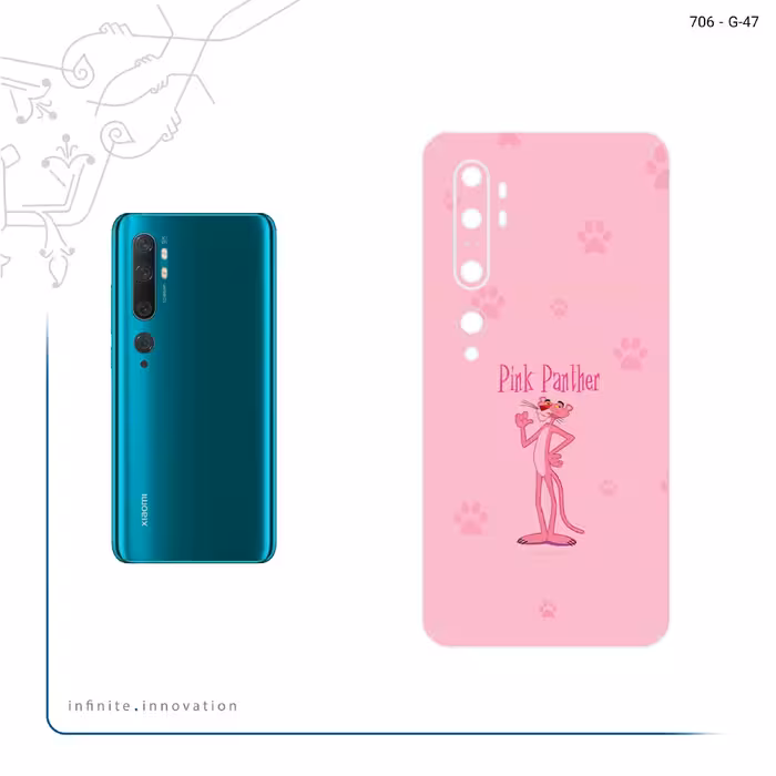 برچسب پوششی ماهوت مدل The Pink Panther مناسب برای گوشی موبایل شیائومی Mi Note 10