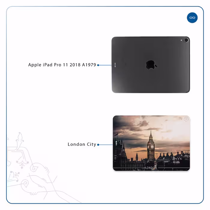 برچسب پوششی ماهوت مدل London City مناسب برای تبلت اپل iPad Pro 11 2018 A1979