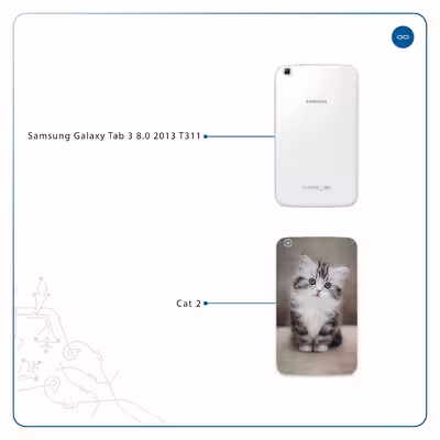برچسب پوششی ماهوت مدل Cat-2 مناسب برای تبلت سامسونگ Galaxy Tab 3 8.0 2013 T311