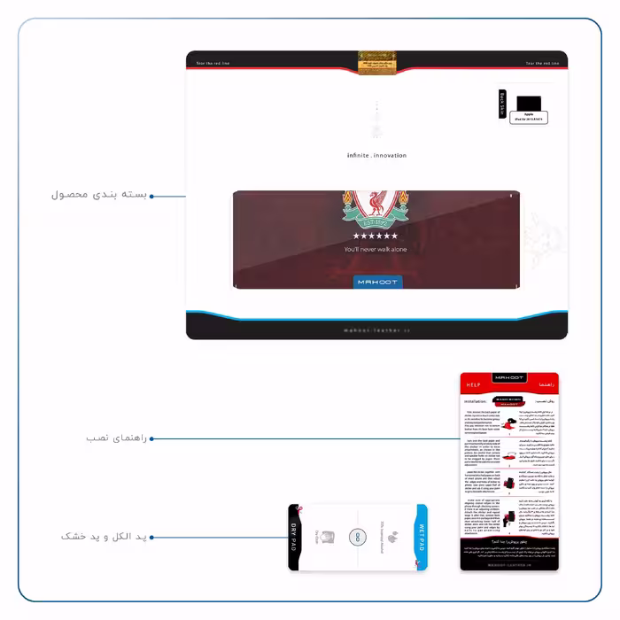 برچسب پوششی ماهوت مدل Liverpool مناسب برای تبلت اپل iPad Air 2013 A1474