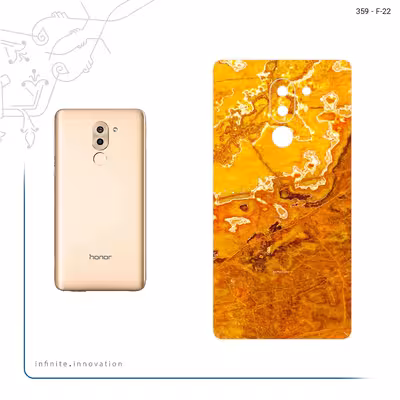 برچسب پوششی ماهوت مدل Gold Marble مناسب برای گوشی موبایل آنر 6X