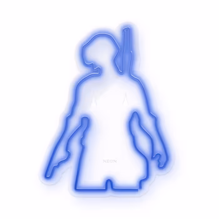 چراغ دیواری نئون دیزاین طرح Pubg_BL