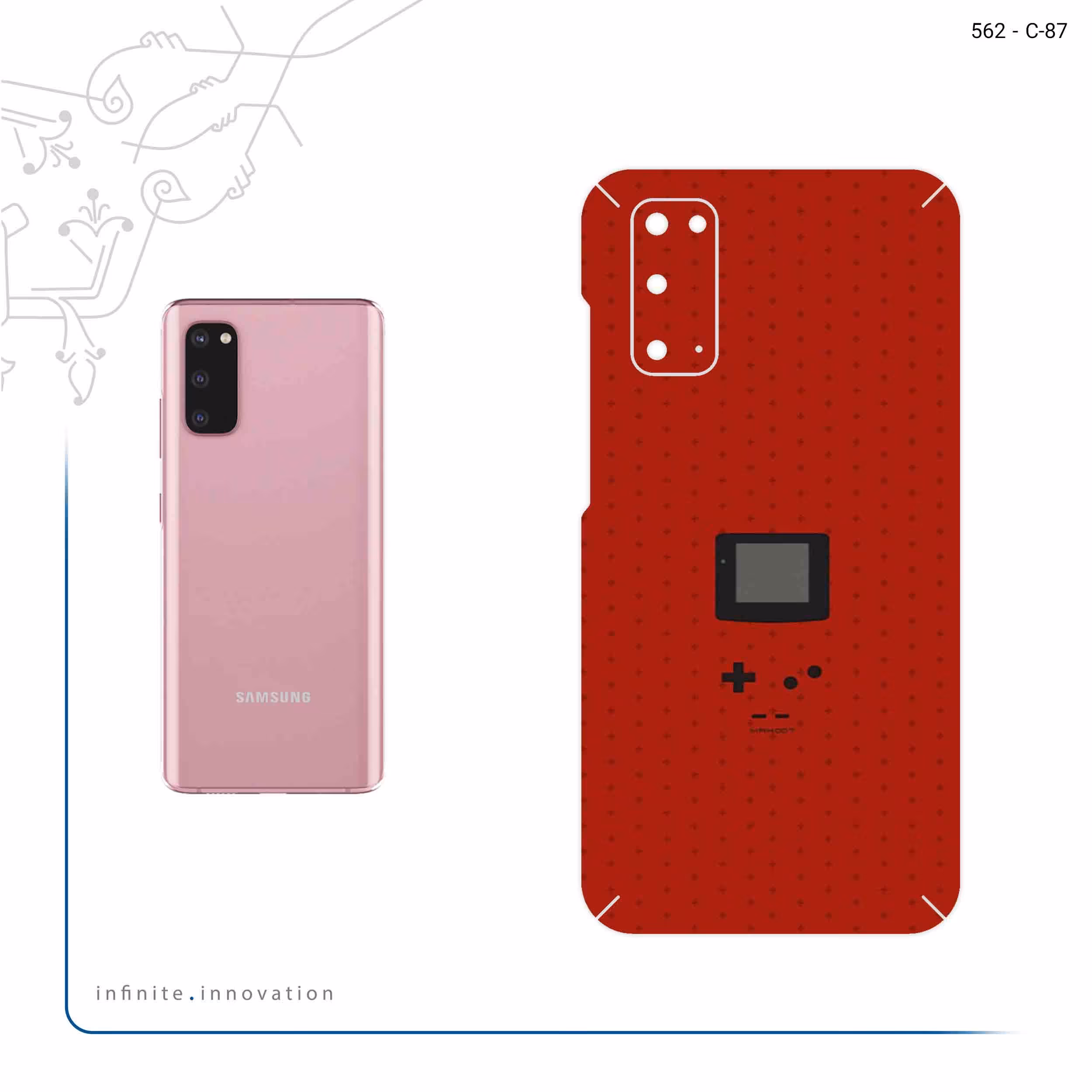 برچسب پوششی ماهوت مدل Minimal GameBoy Icon مناسب برای گوشی موبایل سامسونگ Galaxy S20