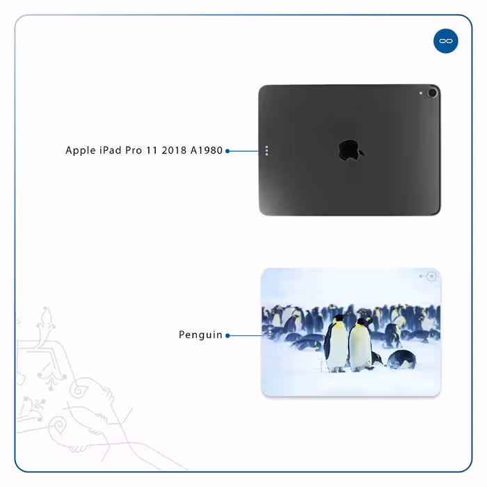 برچسب پوششی ماهوت مدل Penguin مناسب برای تبلت اپل iPad Pro 11 2018 A1980