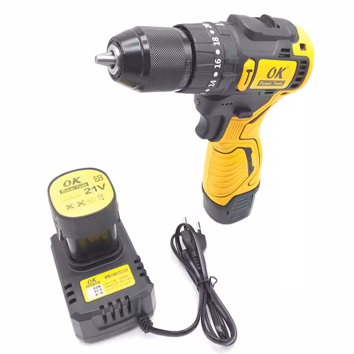 مجموعه 27 عددی دریل چکشی شارژی براشلس اوکی مدل 4030