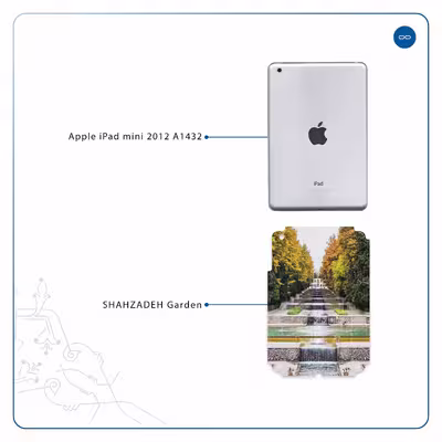 برچسب پوششی ماهوت مدل SHAHZADEH-Garden مناسب برای تبلت اپل iPad mini 2012 A1432
